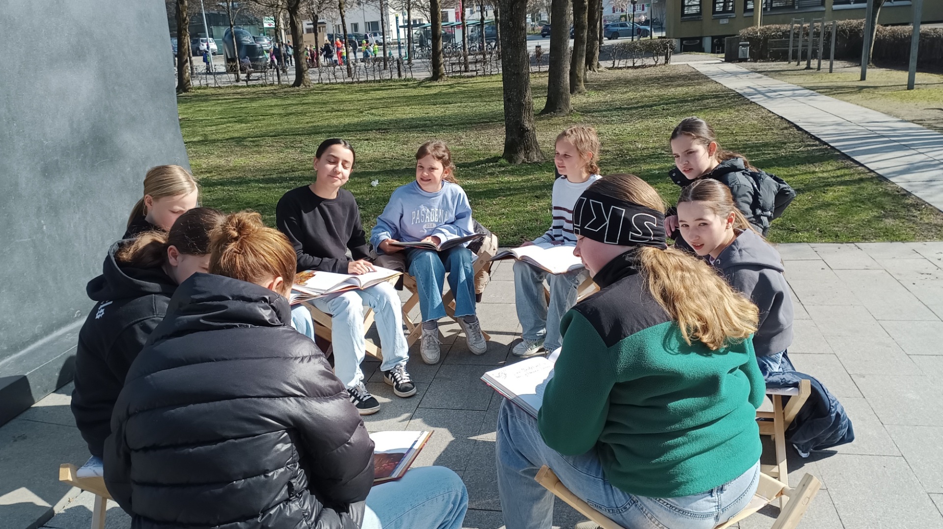 Lesen unter freiem Himmel